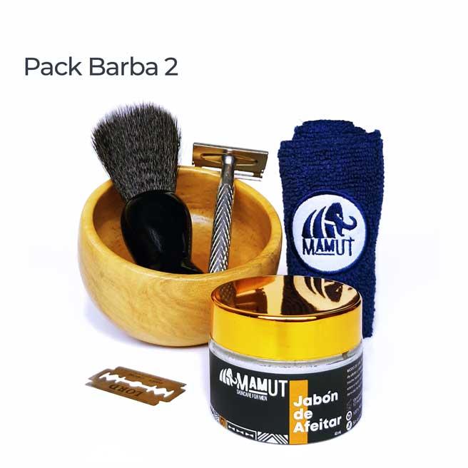 pack de afeitar 1 brocha tazon toalla jabon de afeitar