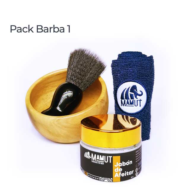 pack de afeitar 1 brocha tazon toalla jabon de afeitar