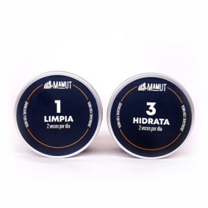 pack skin care, crema y limpiador facial 100% natural para el cuidado personal del hombre.